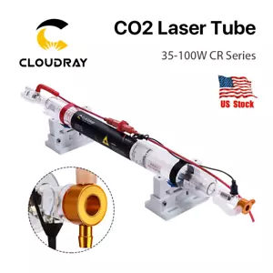 Cloudray 40W 50W 60W 80W 100W Metal Head CO2 Laser Tube US Stock for CO2 Cutter - Picture 1 of 16