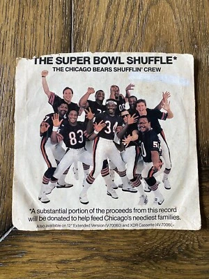 The Super Bowl Shuffle - Chicago Bears 7" 45RPM - 1985 Red Label Record Payton - Image 1 of 4