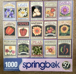 SPRINGBOK Jigsaw Puzzle 1000 pcs. "GARDEN GOODNESS" NEW IN BOX 4 X 30 - Picture 1 of 5