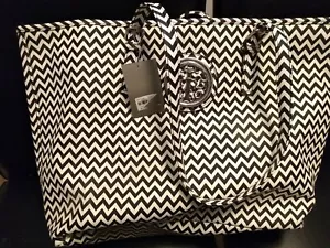 New W/tags Chateau Shoulder Purse Handbag Black White 18 x 10" J4 - Picture 1 of 6