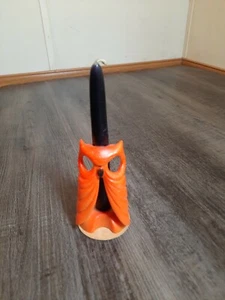 Vintage Gurley Orange Halloween Owl Candle - Picture 1 of 6