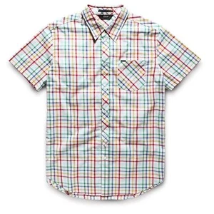 NUEVO KR3W Silence Mangas Cortas Botones Camisa Tejida de Patín Huevo M Nueva con Etiquetas - Imagen 1 de 8