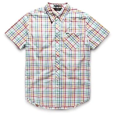 NEW KR3W Silence Short-Sleeve Button-Down Skate Woven Shirt M Egg NWT  - Image 1 of 4
