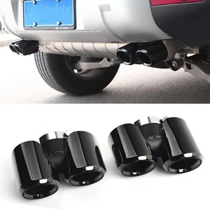 Rear Bumper Exhaust Muffler Tips For Land Rover Defender 90 110 2020-2025 Black - Picture 1 of 9