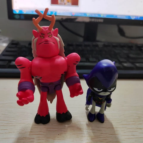 Lot of 2pcs Teen Titans Go Raven With Trigon DC Comics Action Figures Cover