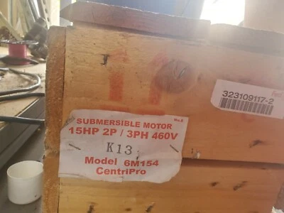 Motor CentriPro Goulds 6M154, 6", 15 CV, 460 Voltios, 3 Fases, 160 Amperios, 3 Hilos, S Foto 1 de 2