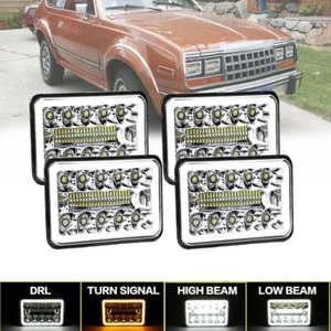 4x6" Square LED Headlights Hi-Low Beam For Toyota Landcruiser 61 62 80 Series - Picture 1 of 12