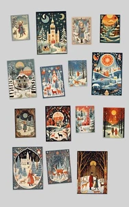 15 Vintage Alte Weihnacht Karten Postkarten 10x15cm Weihnachtskarten Weihnachten - Bild 1 von 1