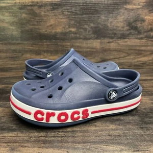Corcs Classic Bayaband Blue Red Croslite Clog Sandals Unisex Junior's Size 3 - Picture 1 of 7