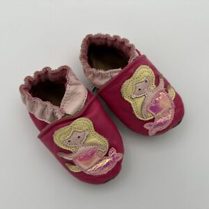 ROBEEZ Pink Mermaid Soft Soled Crib Shoes Size 0-6 Months