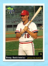 1991 Minor League Doug Radziewicz - Johnson City Cardinals - Box 209