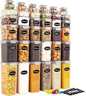 42 Pack Airtight Plastic Food Storage Containers Set for Pantry Organiser - Pant