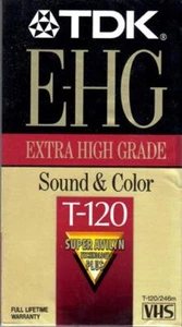 TDK BLANK VHS TAPES 6 HOURS T-120 E-HG EXTRA HIGH GRADE - SOUND & COLOR - NEW - Picture 1 of 1