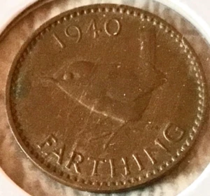 1940 Großbritannien One 1 Farthing Münze, Great Britain zirkuliert KM #843 - Bild 1 von 2