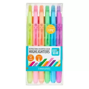 Pen+Gear Retractable Highlighters, Chisel Tip, Assorted Colors, Multi Colored - Picture 1 of 5