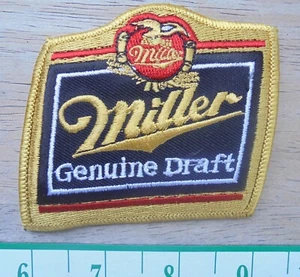 MILLER GENUINE DRAFT IRON ON PATCH  3.75 BY 3" - Picture 1 of 1