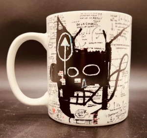 Jean-Michel Basquiat RETURN OF THE CENTRAL FIGURE White & Black Ceramic Cup Mug - Picture 1 of 6