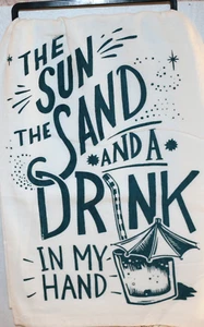 LOL Made You Smile, 28x28", Toalla de té, The Sun Sand and a Drink in My Hand - Imagen 1 de 1
