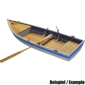 Barca a remi con 2 pagaie - stampa 3D resina miniatura - 1:24, 1:35, 1:48, 1:72, 1:87 - Foto 1 di 6