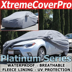 WATERPROOF CAR COVER W/MIRROR POCKET GREY for 2007 2008 2009 2010 NISSAN VERSA - Picture 1 of 11
