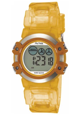 Relógio feminino Activa by Invicta AD009-007 multifuncional pulseira de borracha laranja  - Imagem 1 de 4