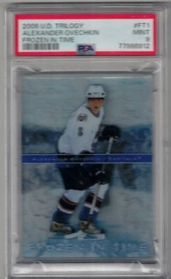 2006 UD TRILOGY #FT1 ALEX OVECHKIN FROZEN IN TIME /999 PSA 9 - Image 1 of 2