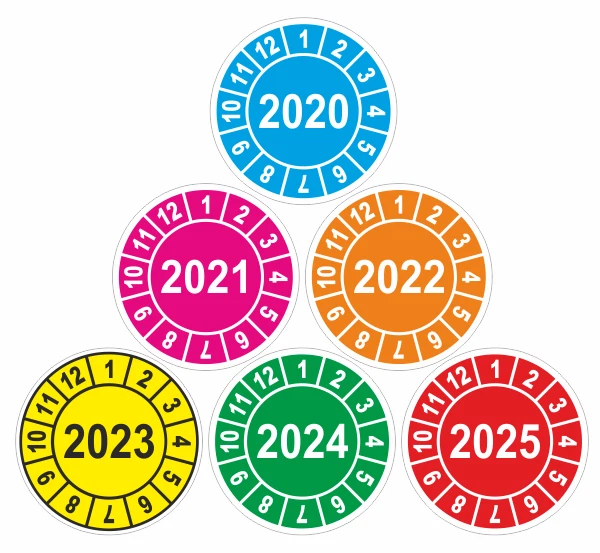 UVV Prüfplaketten Jahresplaketten Wartung BGV Gabelstapler Hubwagen Hebebühne