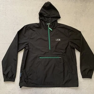 Starbucks Lead Full Zip Black Logo Windbreaker Jacket Size Medium 1/4 Zip - Picture 1 of 15