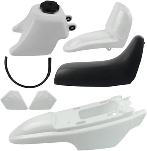 White Yamaha PW50 PY50 PW 50 Plastic Fairing Fender Body Seat Gas Tank Kit - Picture 1 of 7