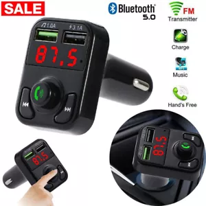 FM Transmitter Auto Kfz Radio Bluetooth Adapter mit Dual USB Ladegerät für Handy - Bild 1 von 12