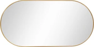 My Home Wand Deko Glas SpiegelRUE FRANQUET Metall goldfarben 50x100 cm - Bild 1 von 7