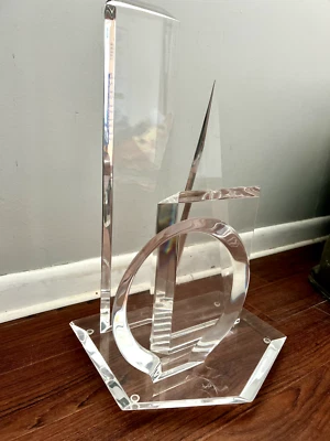 Mid-Century Modern  Hivo Van Teal Lucite Sculpture Skyline - Image 1 of 4