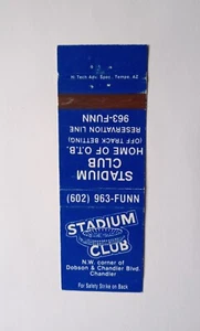 Stadium Club Chandler WI Matchbook Cover Home of OTB Off Track Betting - Bild 1 von 1