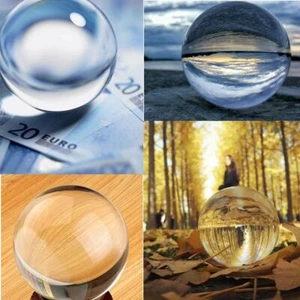 30-100mm Clear K9 Crystal Photography Lens Ball Photo Prop Background Home Decor - Picture 1 of 12