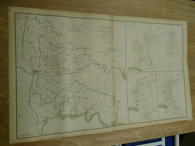 CIVIL WAR 1862-63 "Map of the Battle-Grounds in the Vicinity of Richmond, VA."  - Image 1 of 4