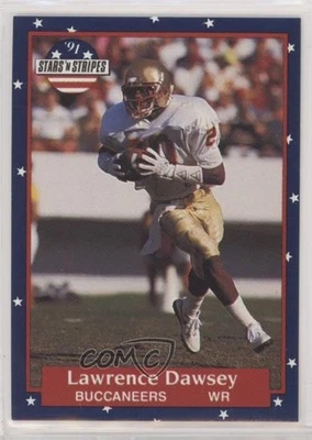 1991 Stars 'n Stripes Lawrence Dawsey #124 Rookie RC - Image 1 of 2