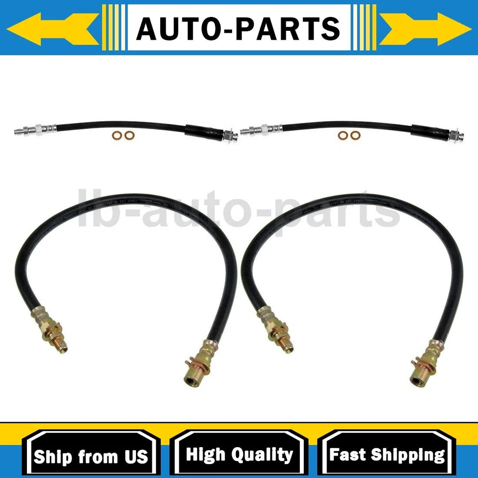 Manguera de freno delantera trasera 4x para camioneta Chevrolet C10 1968 1969 6,5 L Foto 1 de 4