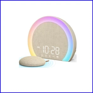 Loud Alarm Clock with Wireless Bed Shaker and 9-Color Night Light - Picture 1 of 11