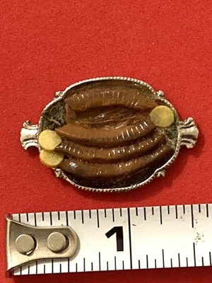 Vtg. ‘89 Sylvia Clarke-signed Dollhouse Miniature Artisan Herring On Platter  - Image 1 of 4