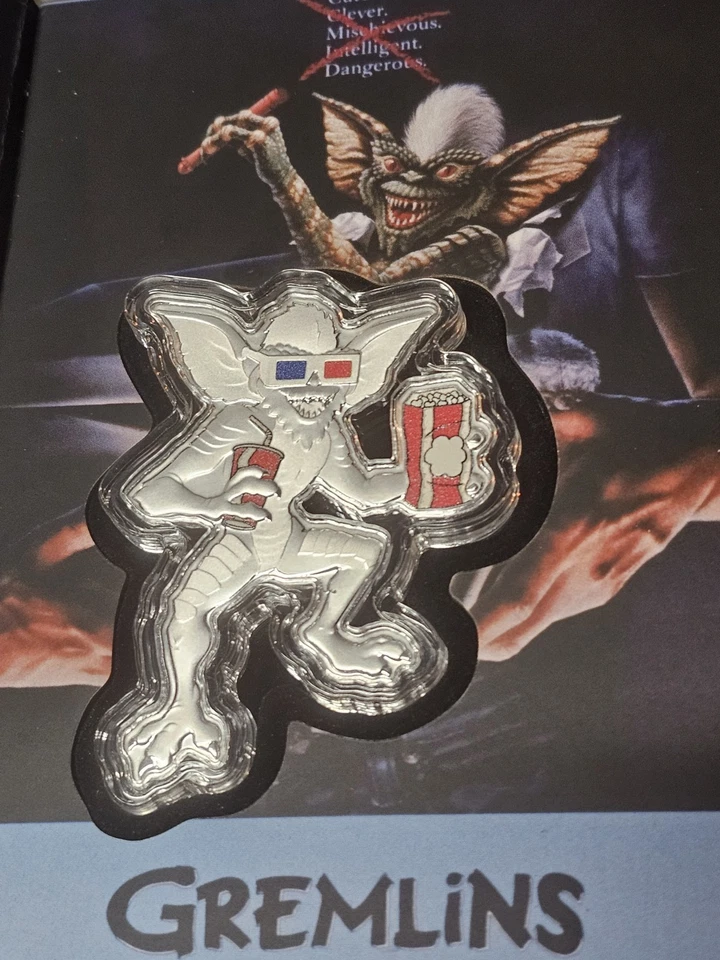 Juego Niue Agoro Warner Bros Gremlins 2025 1 oz plata 52/100 rayas persecución 052/1000 Foto 1 de 4