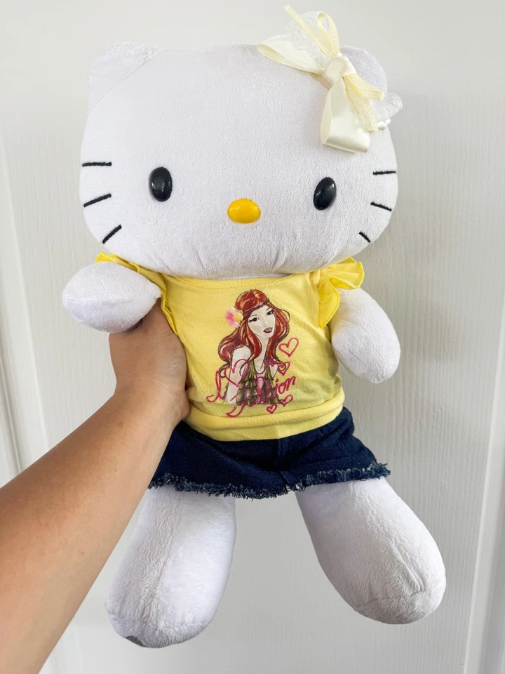 Authentic vintage rare Sanrio Build-A-Bear hello kitty with dress hight 43CM - Image 1 of 4