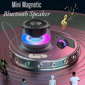 Mini Altavoz Portátil Magnético Exterior Colorido RGB Bluetooth con Soporte para Teléfono TWS - Imagen 1 de 17