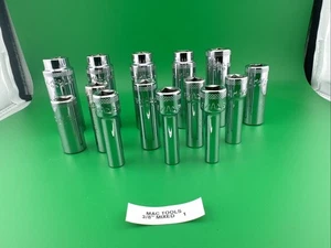 MAC TOOLS 14 PC 3/8" Dr 6PT [6-19mm] Mixed Socket SET 18mm Is Cracked Engraved - Picture 1 of 17