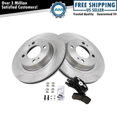 Front Ceramic Brake Pads & Rotors Kit Fits 2017-2020 Mitsubishi Mirage G4 - Image 1 of 4