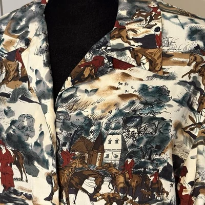 Top JH Collectibles Mujer 100% Seda Manga Larga Caballo Abotonado Talla 10 De Colección Trabajo Foto 1 de 4