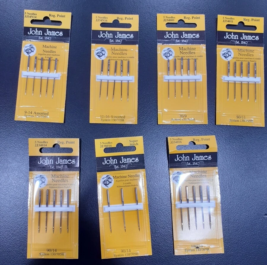 AGO AGHI MACCHINA DA CUCIRE JOHN JAMES VARIE MISURE 70  80  90 100  9/14  11/16 - Immagine 1 di 1