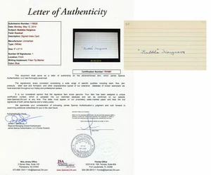 Bubble Hargrave Signed JSA COA Autographed Index Card Autograph Auto COA Reds - Picture 1 of 4
