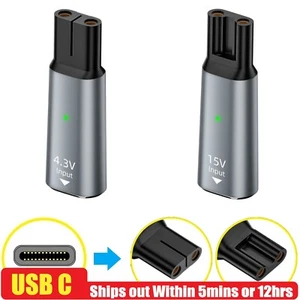 S USB Type C TO shaver charger Converter Adapter For Philips HQ8505/HQ850/A00390 - Picture 1 of 12