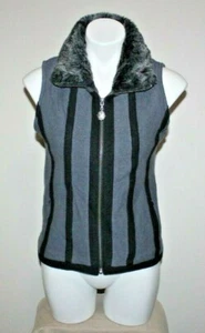ICELANDIC DESIGN Petite Vest with Faux Fur Collar Size PS - Picture 1 of 3