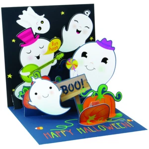 Pumpkin Patch Ghosts Pop Up Greeting Card by Up With Paper - Treasures #1319 - Picture 1 of 2